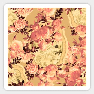 Old Rose Pattern Sticker